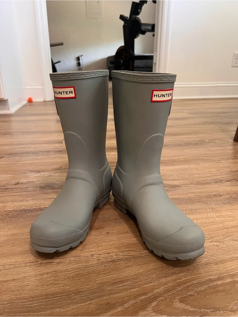Hunter Wellington Women’s Waterproof Mid-Calf Rain Boots in Light Blue